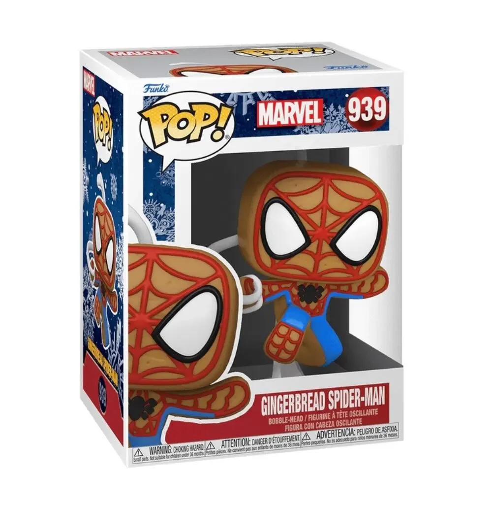 Gingerbread Spider-Man Funko Pop #939 Bobble-Head Marvel Vinyl Figure NIB MCU